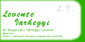 levente varhegyi business card